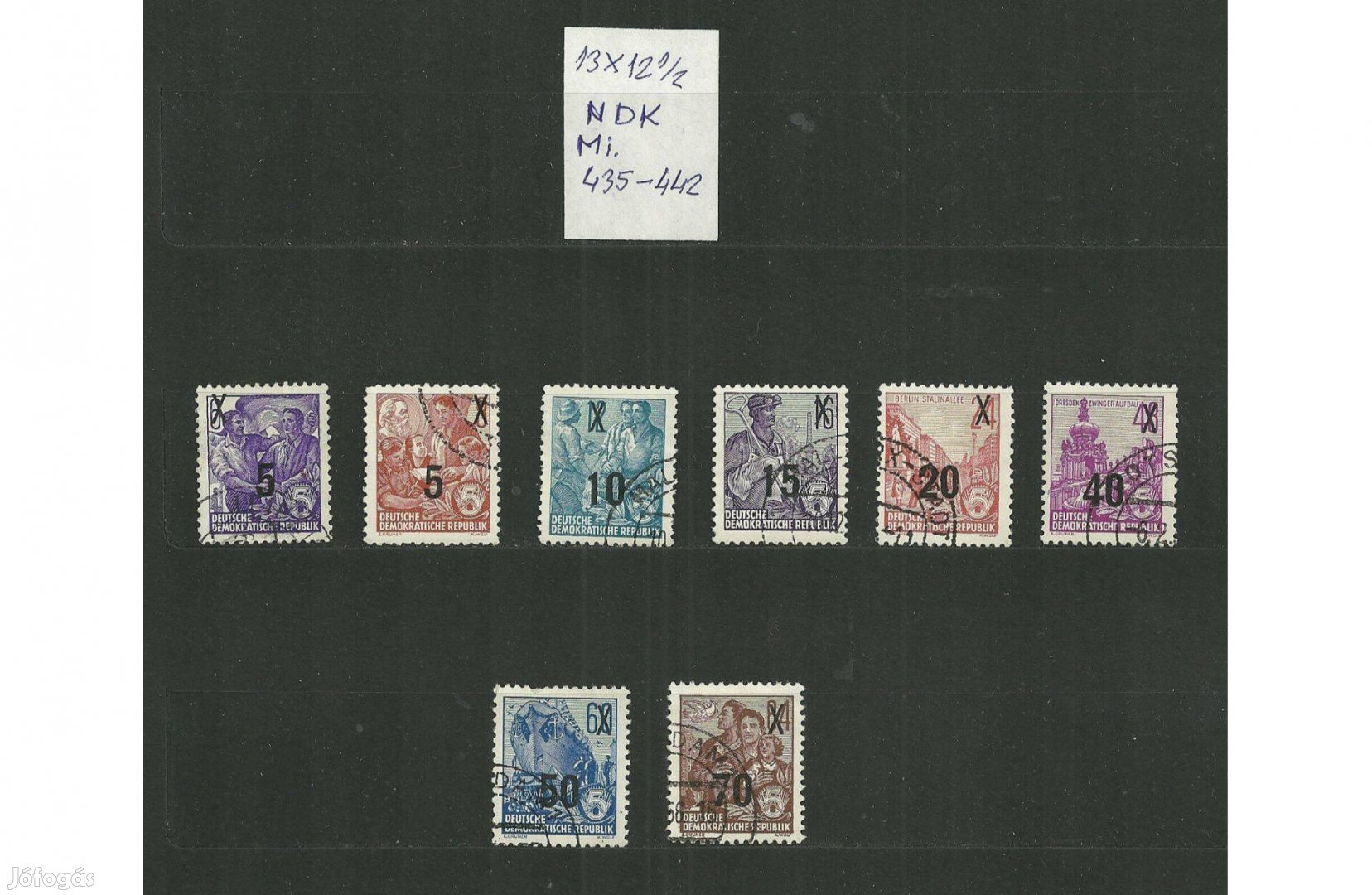 NDK bélyegek (1954 évi felűlnyomás)