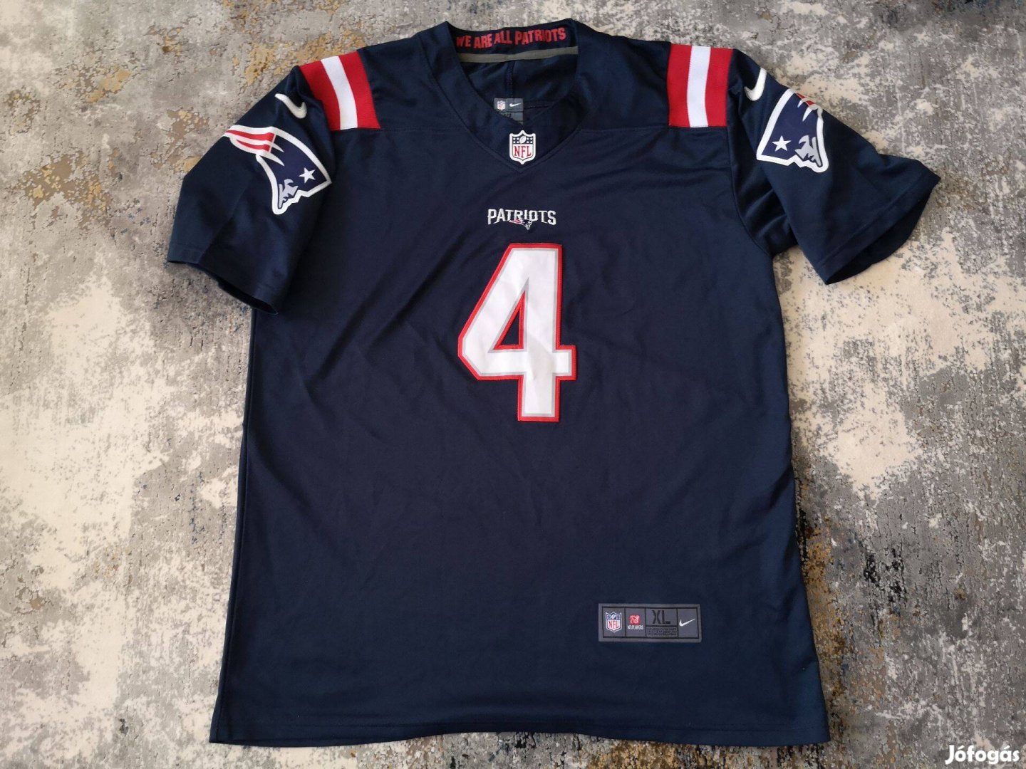 NFL Nike New England Patriots Stidham mez XL méretű