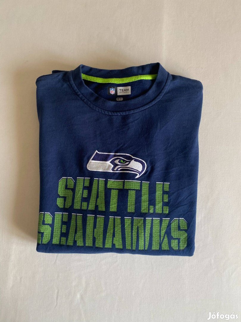 NFL Team Seattle Seahawks férfi felső pulóver L XL-es