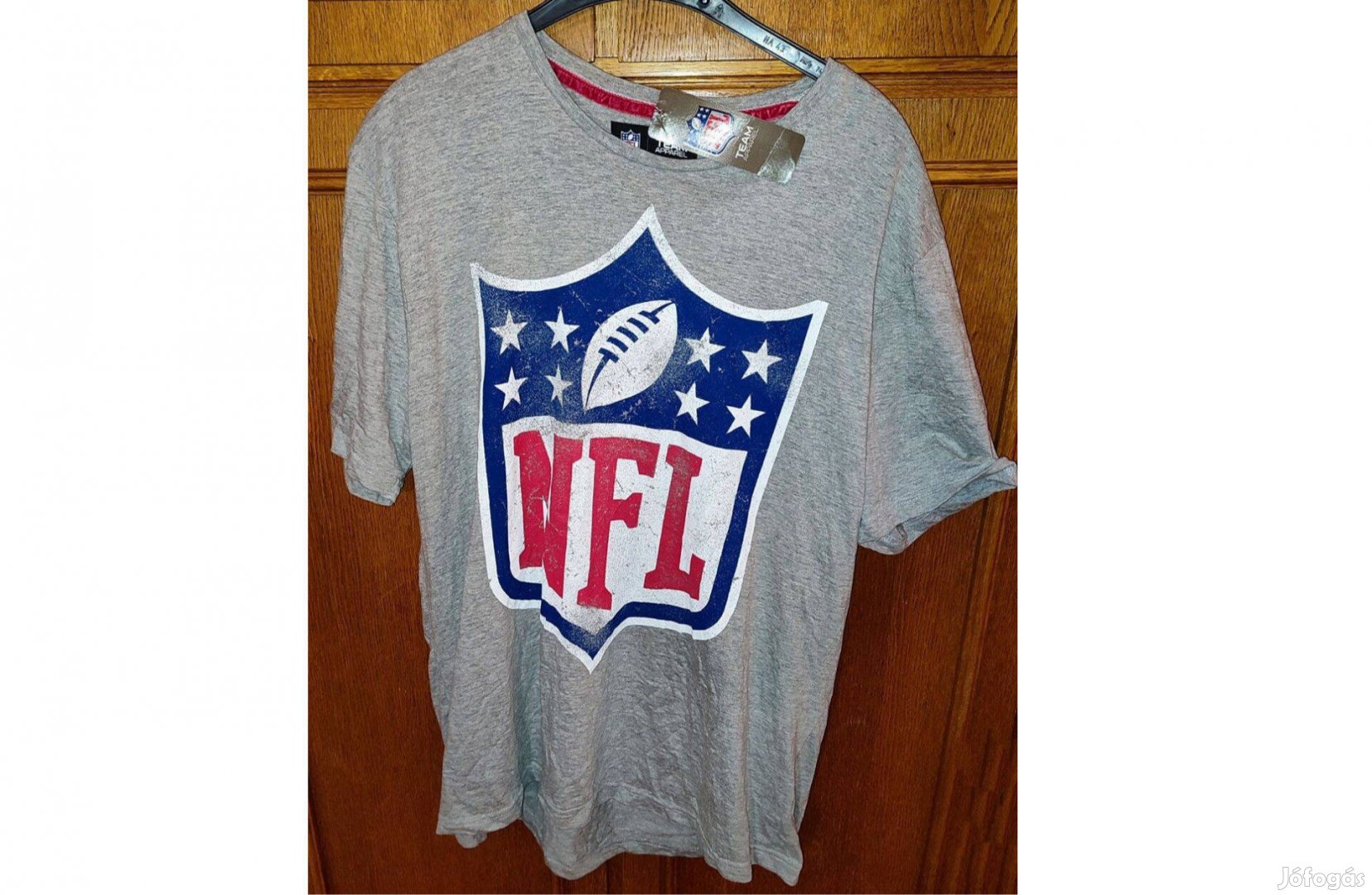 NFL, új, címkés szürke póló (XL)