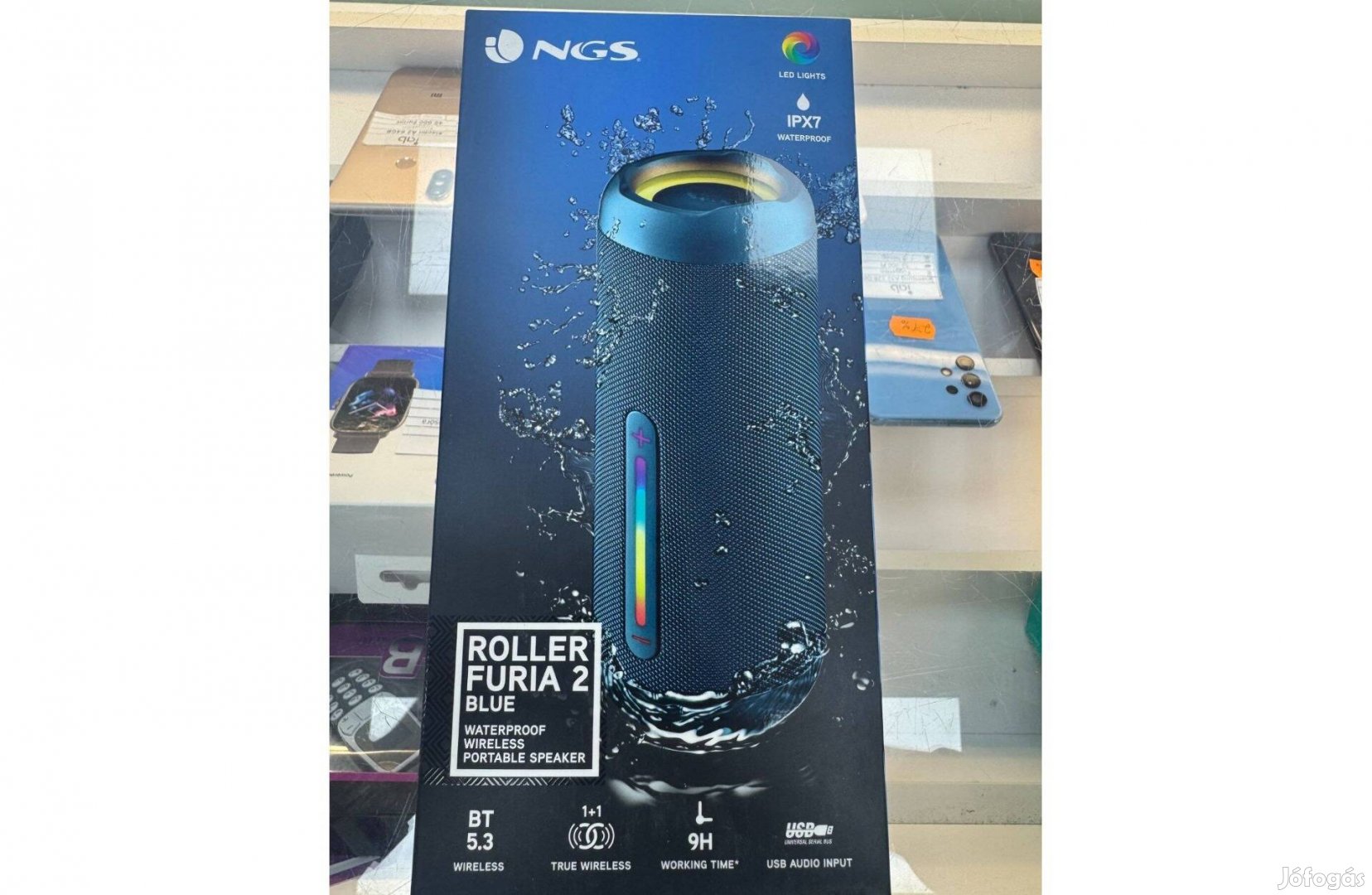 NGS Roller Furia 2 Bluetooth IPx7 hangszóró 30W teljesítménnyel
