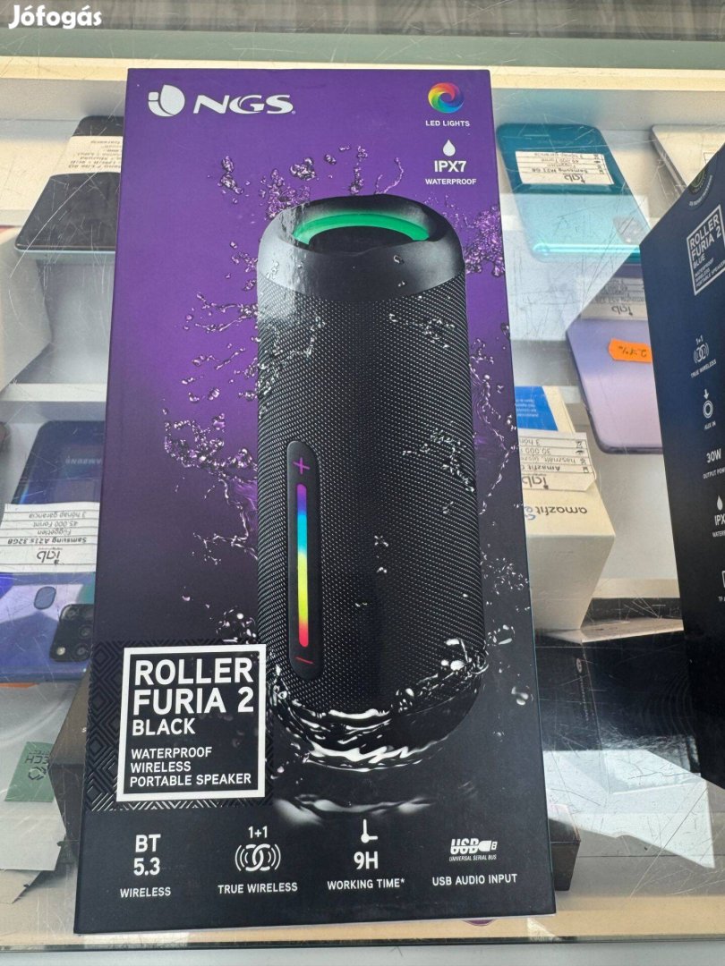 NGS Roller Furia 2 Bluetooth hangszóró 30W teljesítménnyel