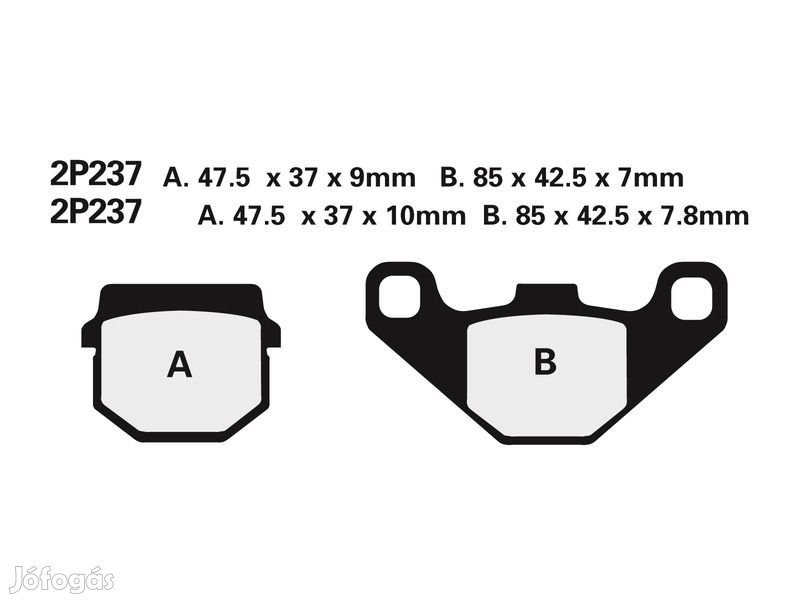NISSIN Off-Road Félig Fémes Fékbetétek - 2P-237GS