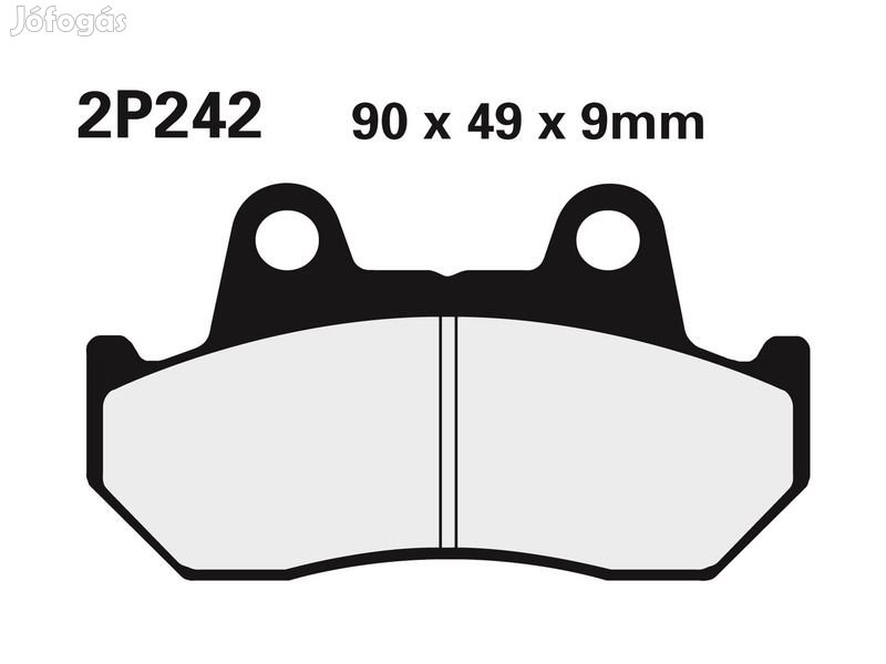 NISSIN Street Félig Fémes Fékbetétek - 2P-242NS
