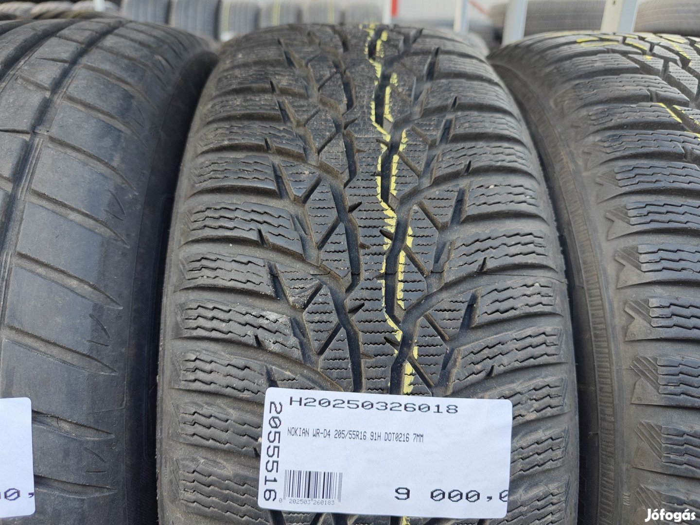 NOKIAN WR-D4 205/55R16 91H DOT0216 7MM HASZNÁLT TÉLIGUMI H  91  |