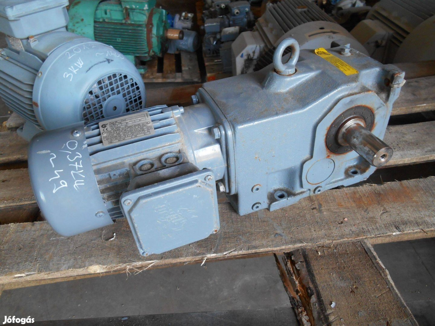 NORD hajtómű azonosító 3217 teljesítmény 0,37 kW