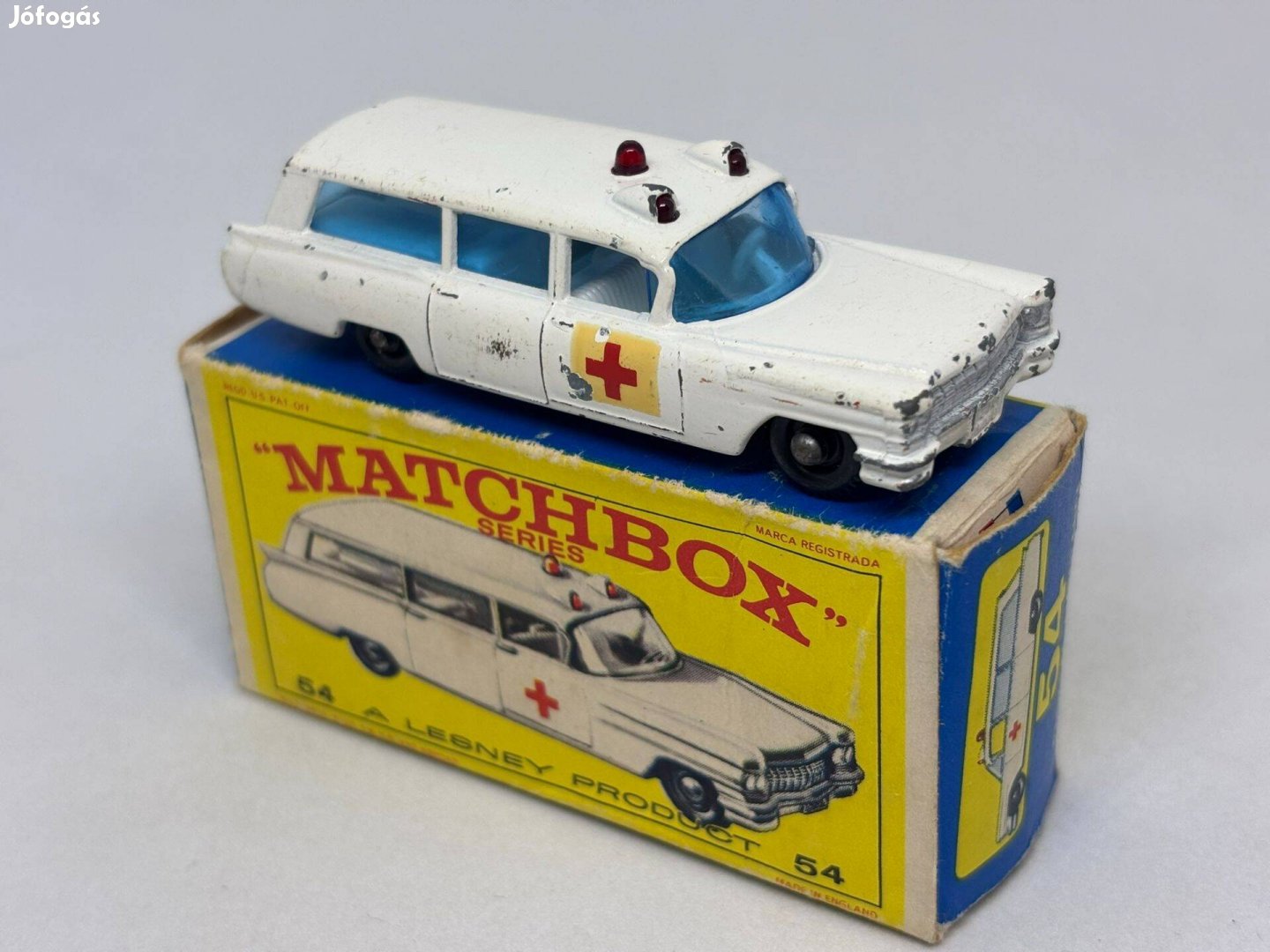 NR54 Cadillac Ambulance angol Matchbox + eredeti doboz