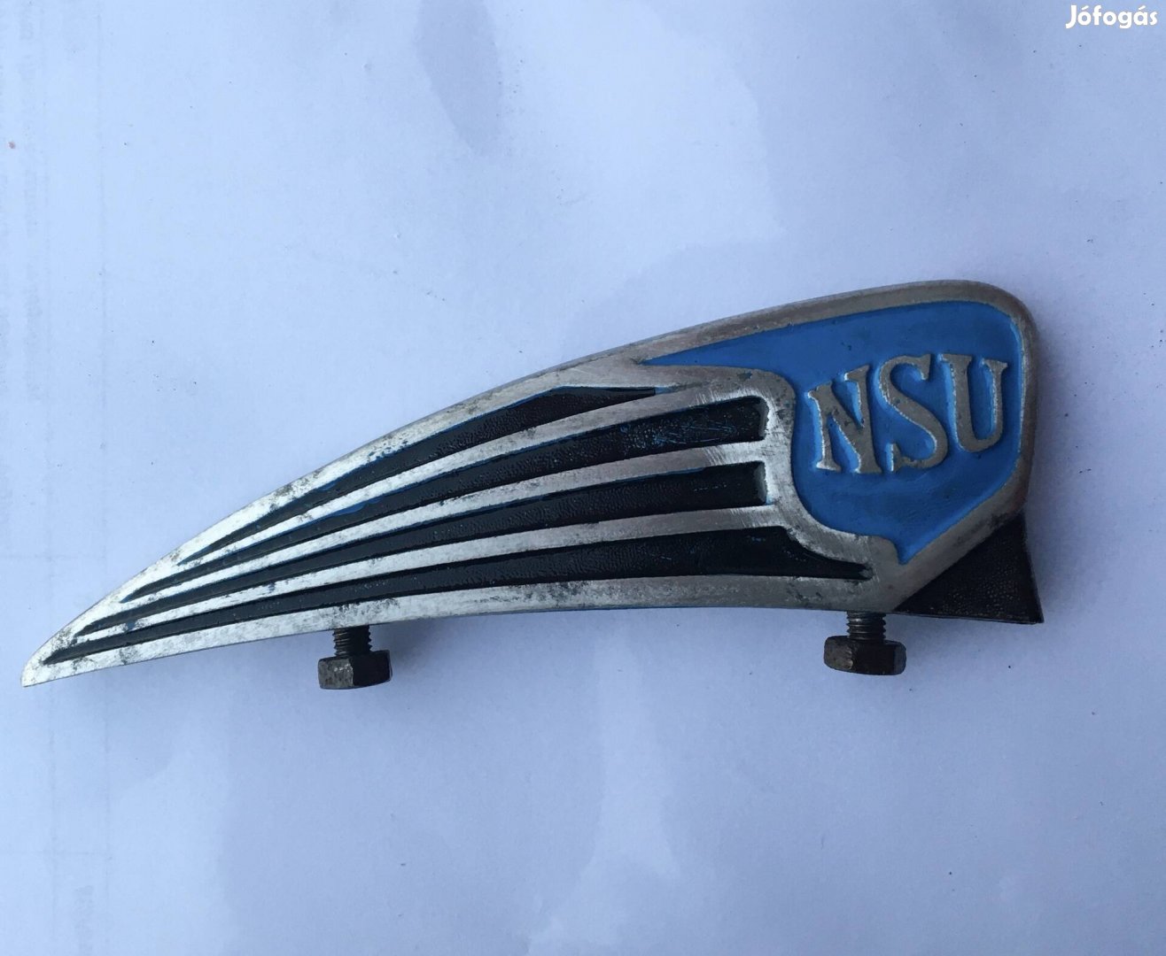 NSU veterán régi motor motorkerékpár sárvédődísz embléma