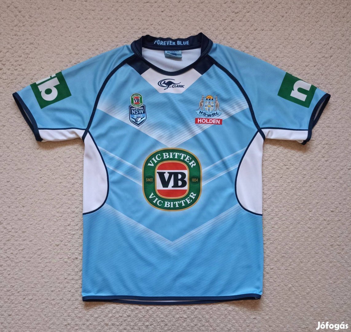 NSW Blues State Of Origin rögbi (rugby) mez