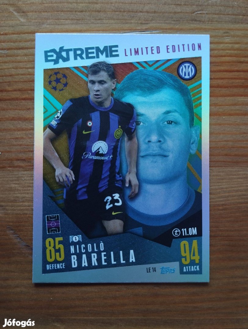 N. Barella (Internazionale) Limited Edition BL Extra 2023 kártya