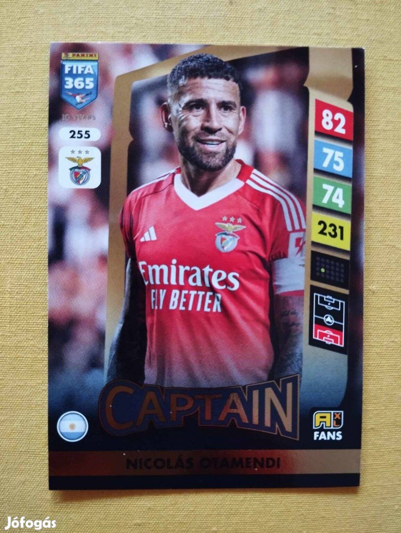 N. Otamendi (Benfica) FIFA 365 2025 Captain focis kártya