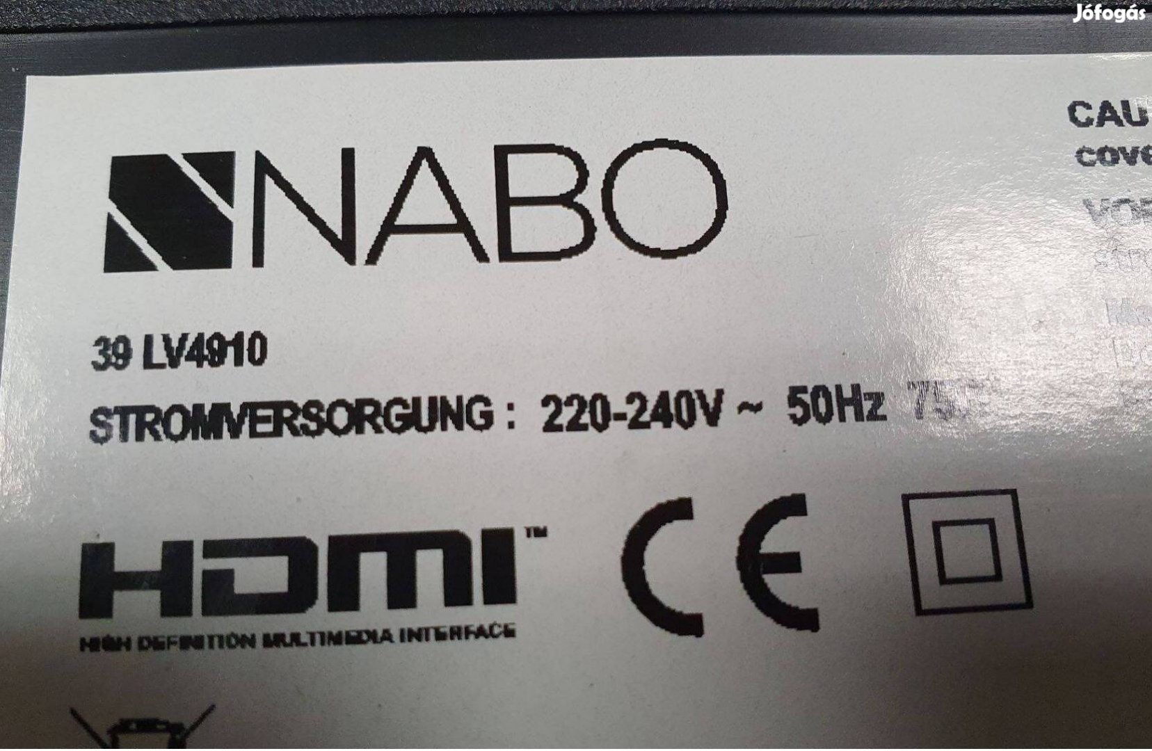 Nabo 39LV4910 Smart LED Tv hibás törött alkatrésznek