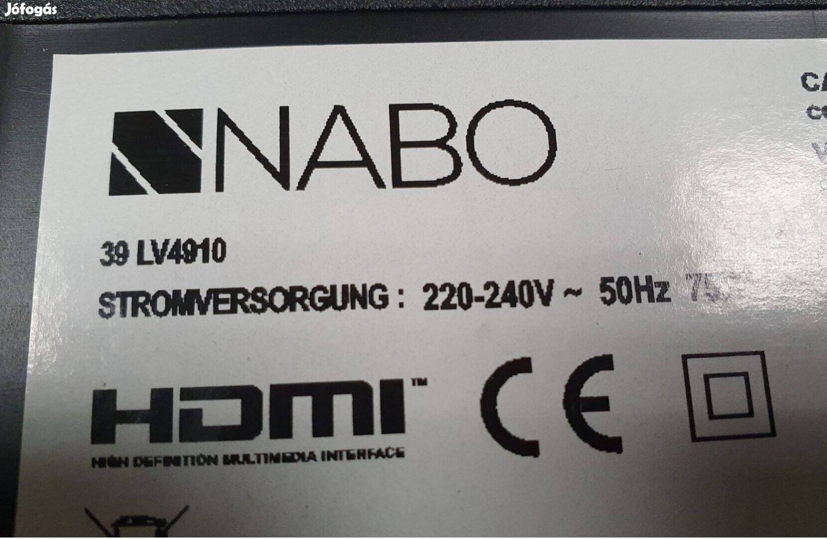 Nabo 39LV4910 Smart LED Tv hibás törött alkatrésznek