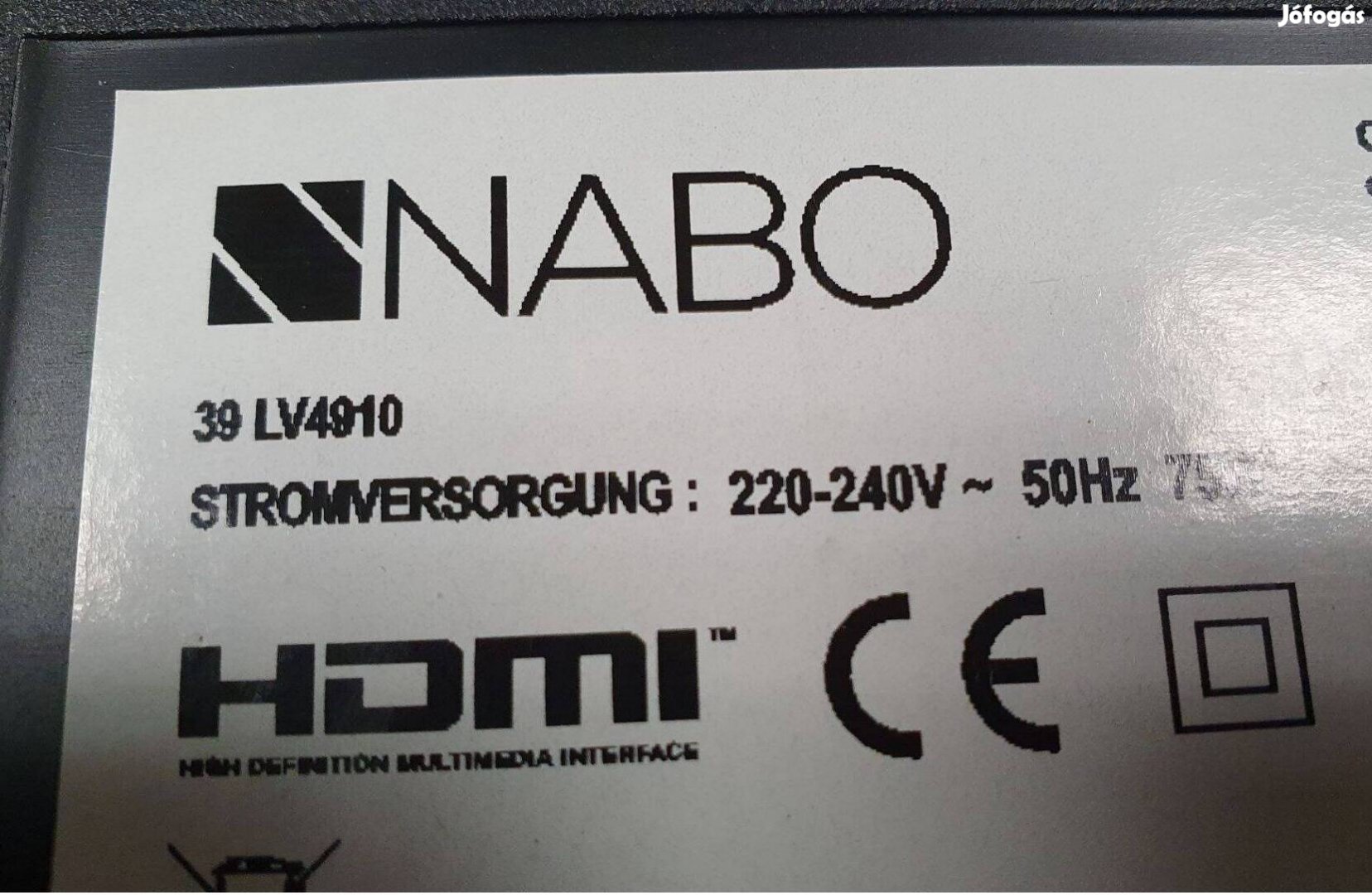 Nabo 39LV4910 Smart LED Tv hibás törött alkatrésznek eladó