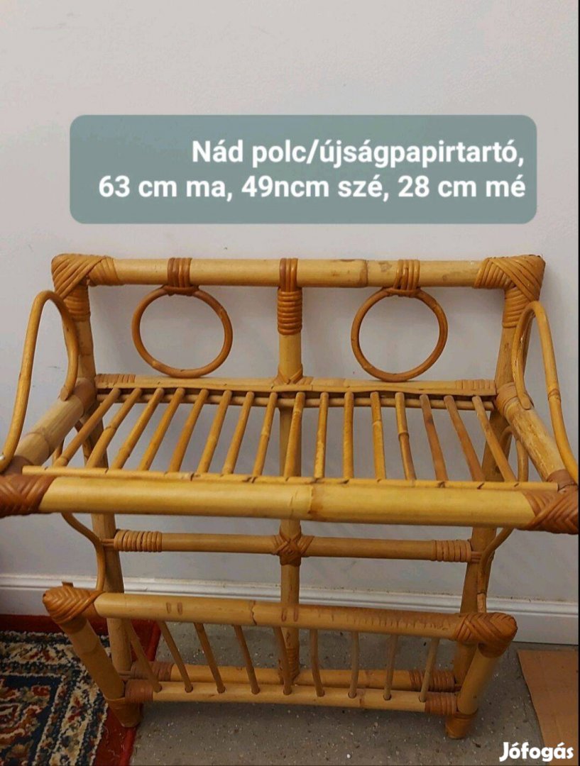 Nád újságtartó polc hibatlan