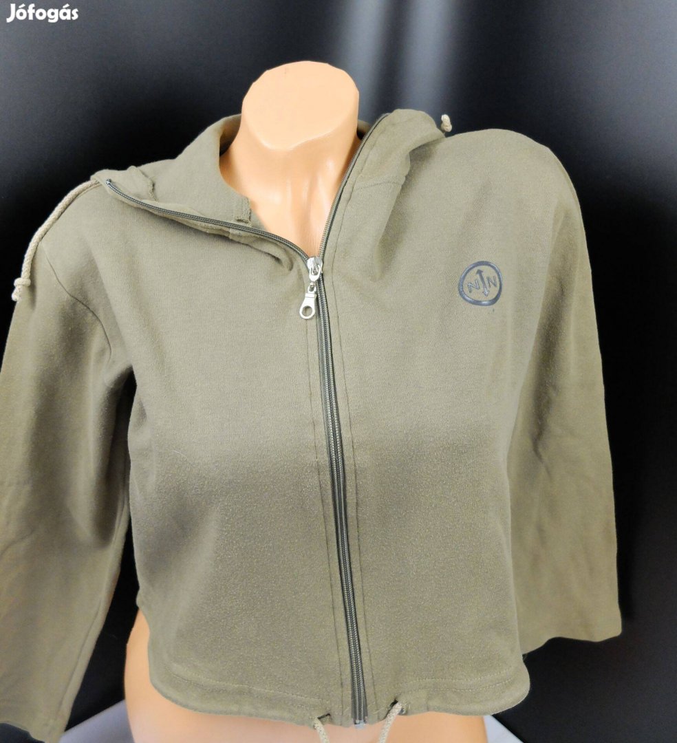 Nafnaf női zöld kardigán cipzáros