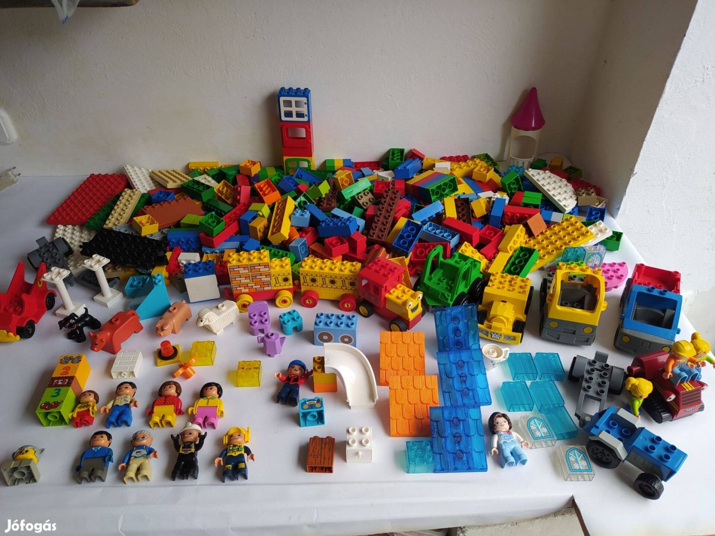 Nagy Lego Duplo csomag alaplapok állatok járművek figyurák spec elemek