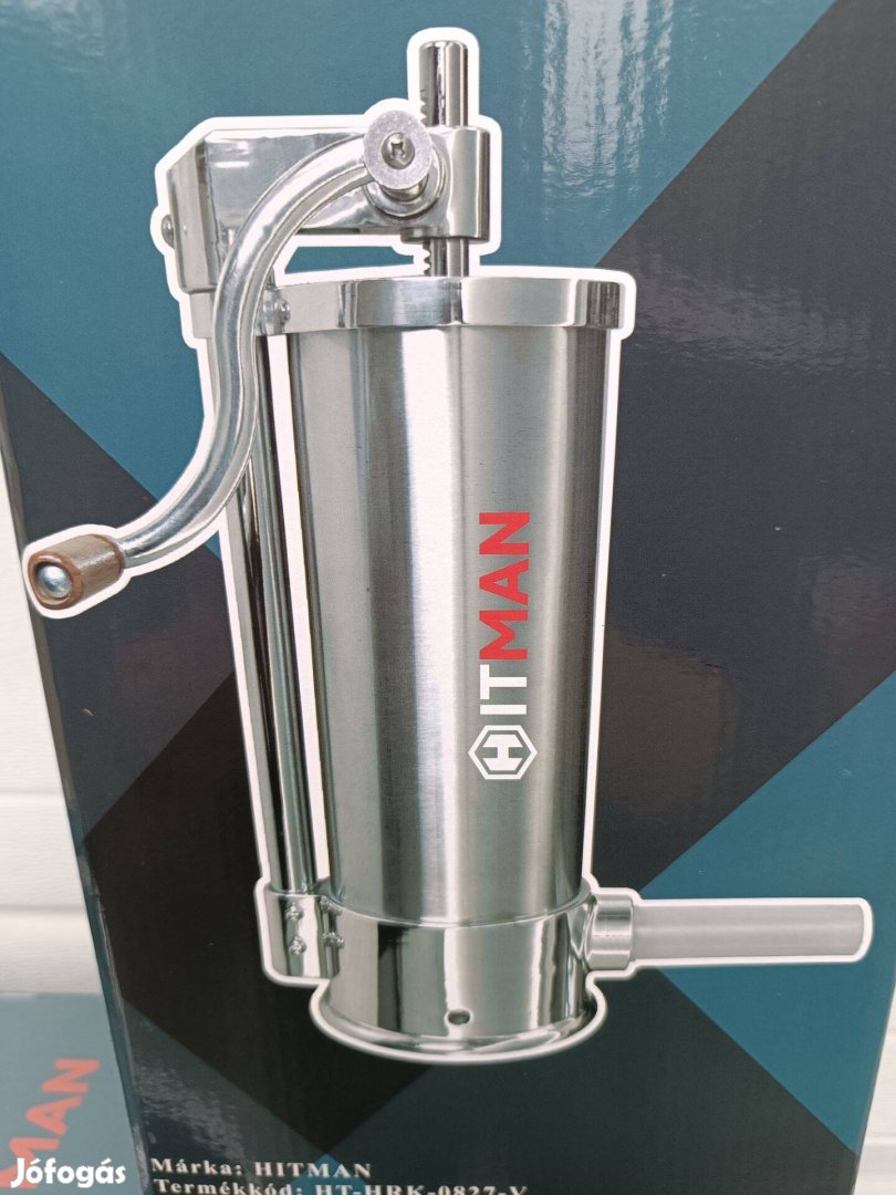 Nagy álló profi hurkatöltő 6,5L-es inox kolbász töltő akció új !