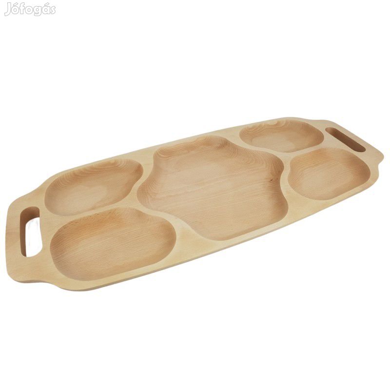 Nagy bükkfa kínáló 7130cm csülök kínáló fatál