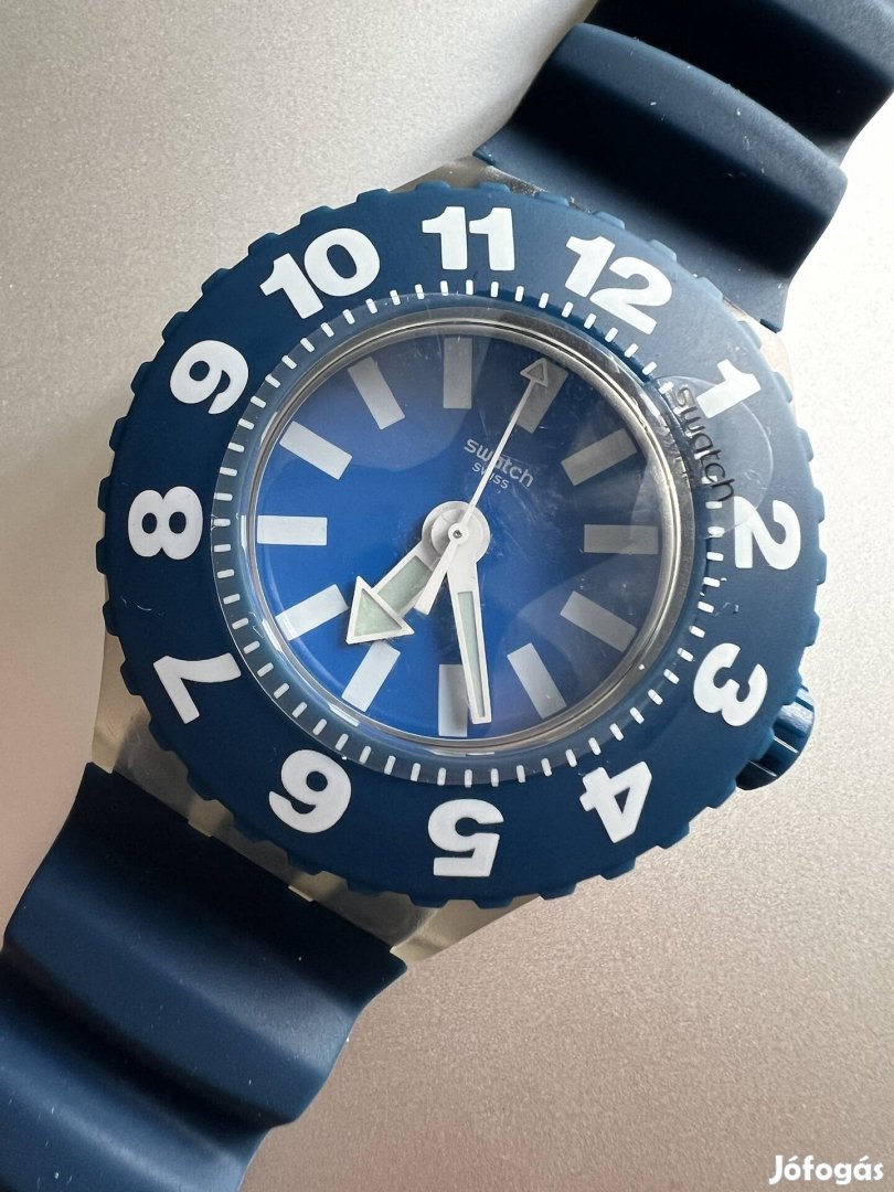 Nagy kék Scuba Swatch óra karóra búvár