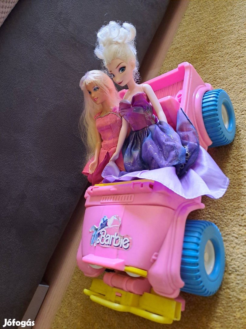 Nagy ketszrmelyes Barbie auto
