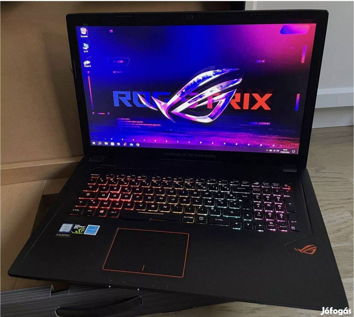 Nagy kijelzős Asus rog laptop eladó (1920x1080) 120Hz IPS