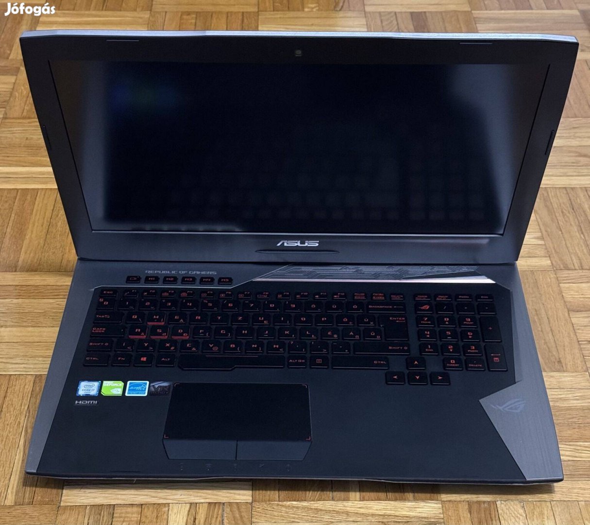 Nagy kijelzős Asus rog laptop eladó! Core i7-6700HQ