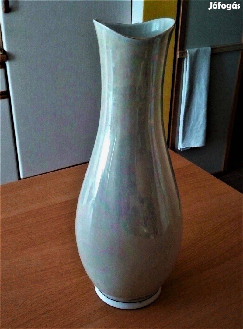 Nagy méretű gyönyörű lüszteres Hollóházi váza 32 cm