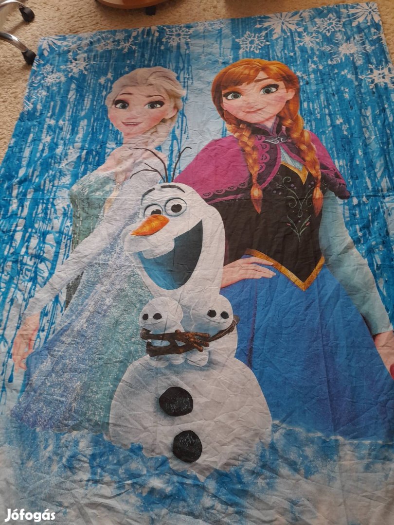 Nagy méretű új Frozen paplan huzat párna nincs