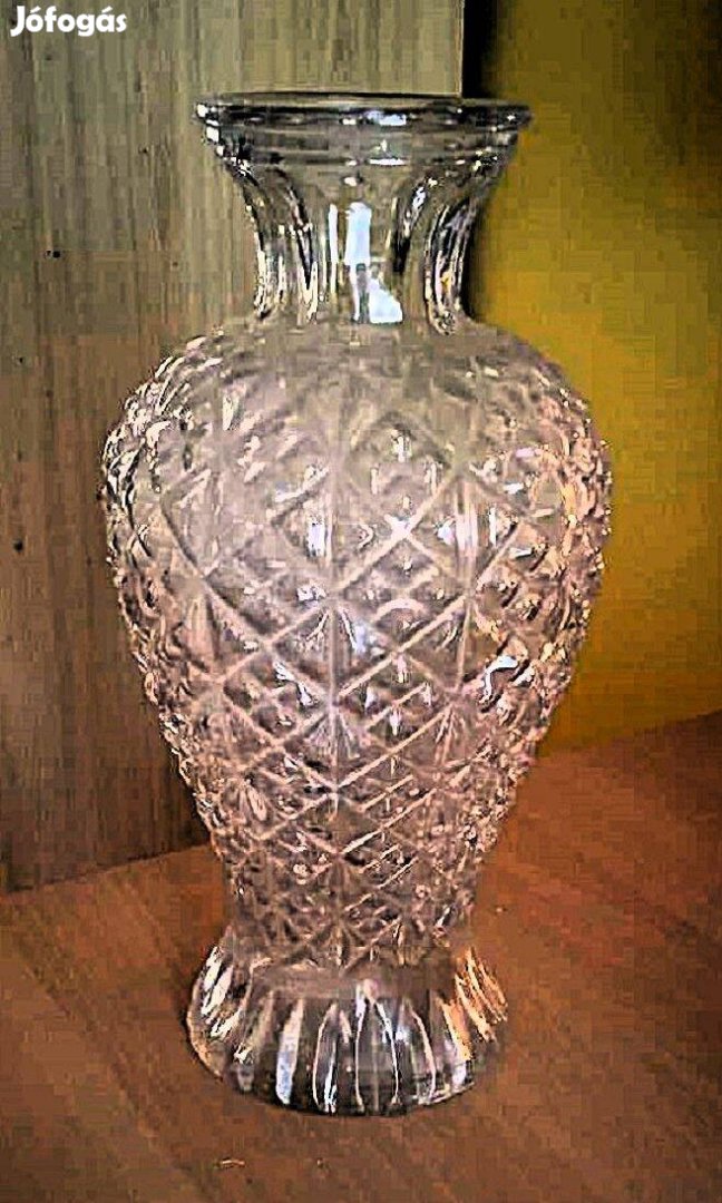 Nagy méretű vastag Bohemia üvegváza