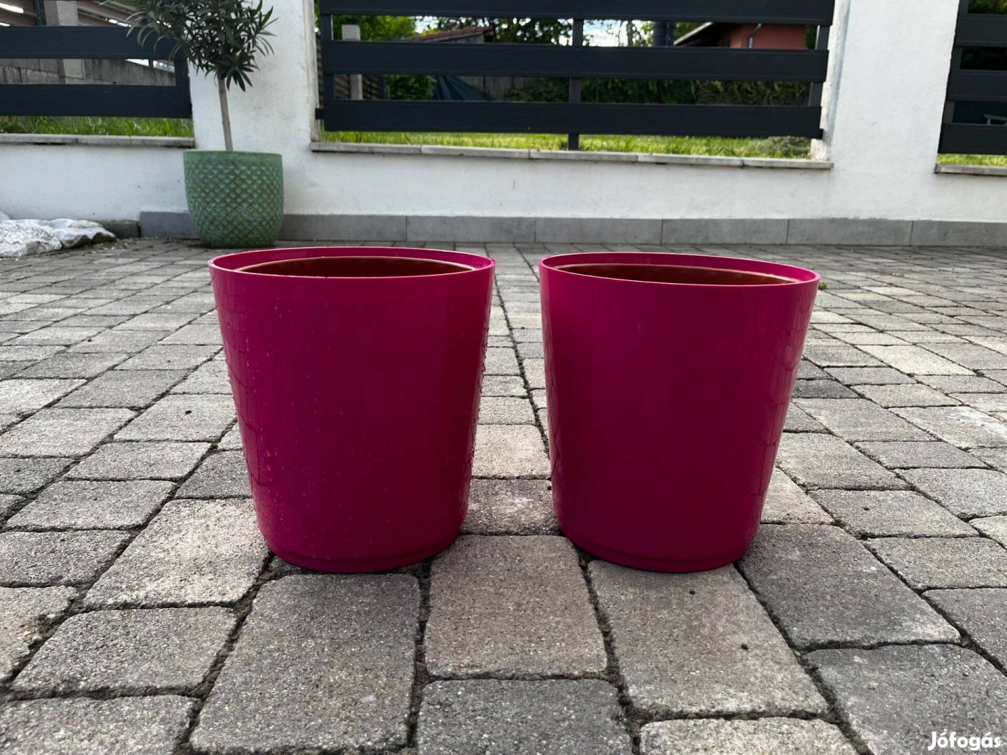 Nagy rózsaszín kaspó - 2 db