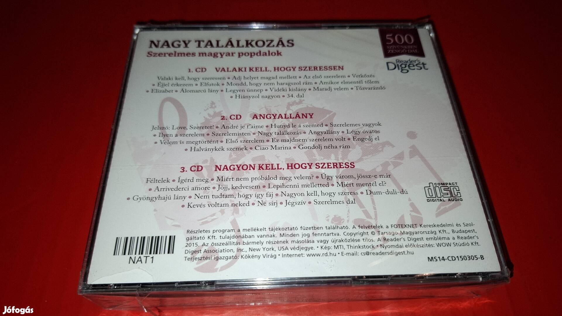 Nagy találkozások Szerelmes Magyar Pop dalok 3 × Cd Edda KFT Bikini