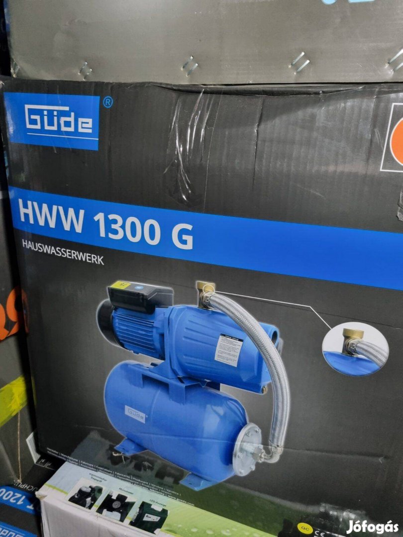 Nagy teljesítményű 1300W-os házi vízellátó, hidrofor hővédelemmel