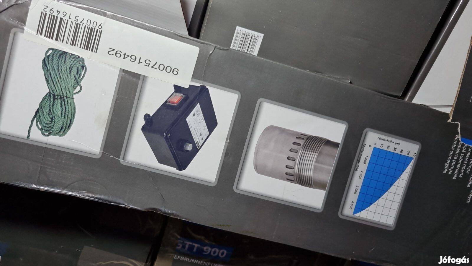 Nagy teljesítményű 900W csőszivattyú, 10cm-es mélykúti búvár szivattyú
