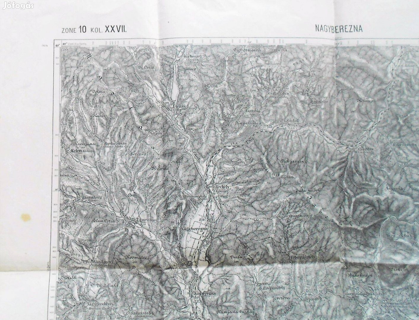 Nagyberezna környéke régi térkép 1910