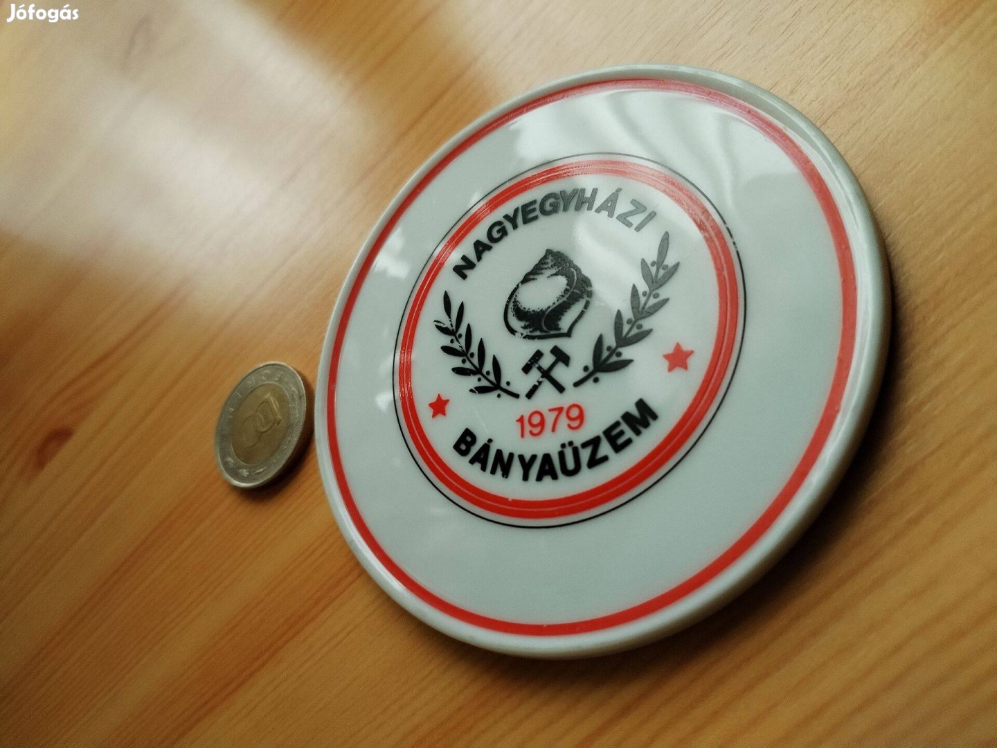 Nagyegyházi Bányaüzem 1979-es Hollóházi porcelán plaketje