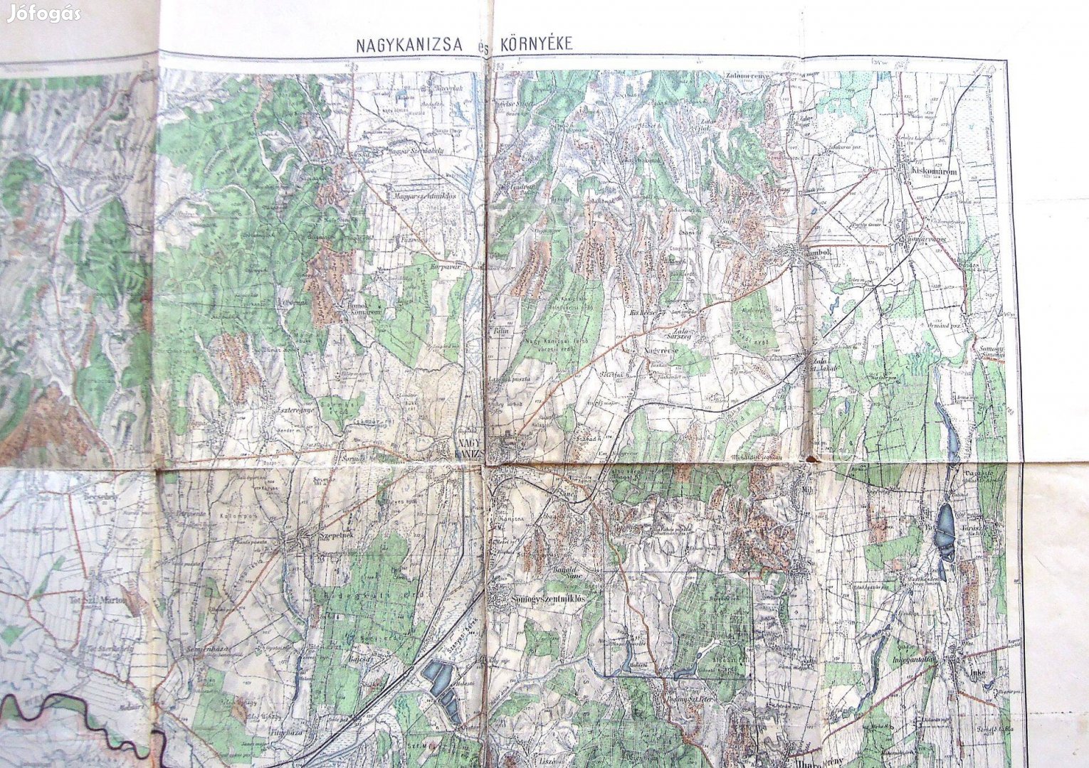 Nagykanizsa és környéke régi térkép 1930 vízjeles