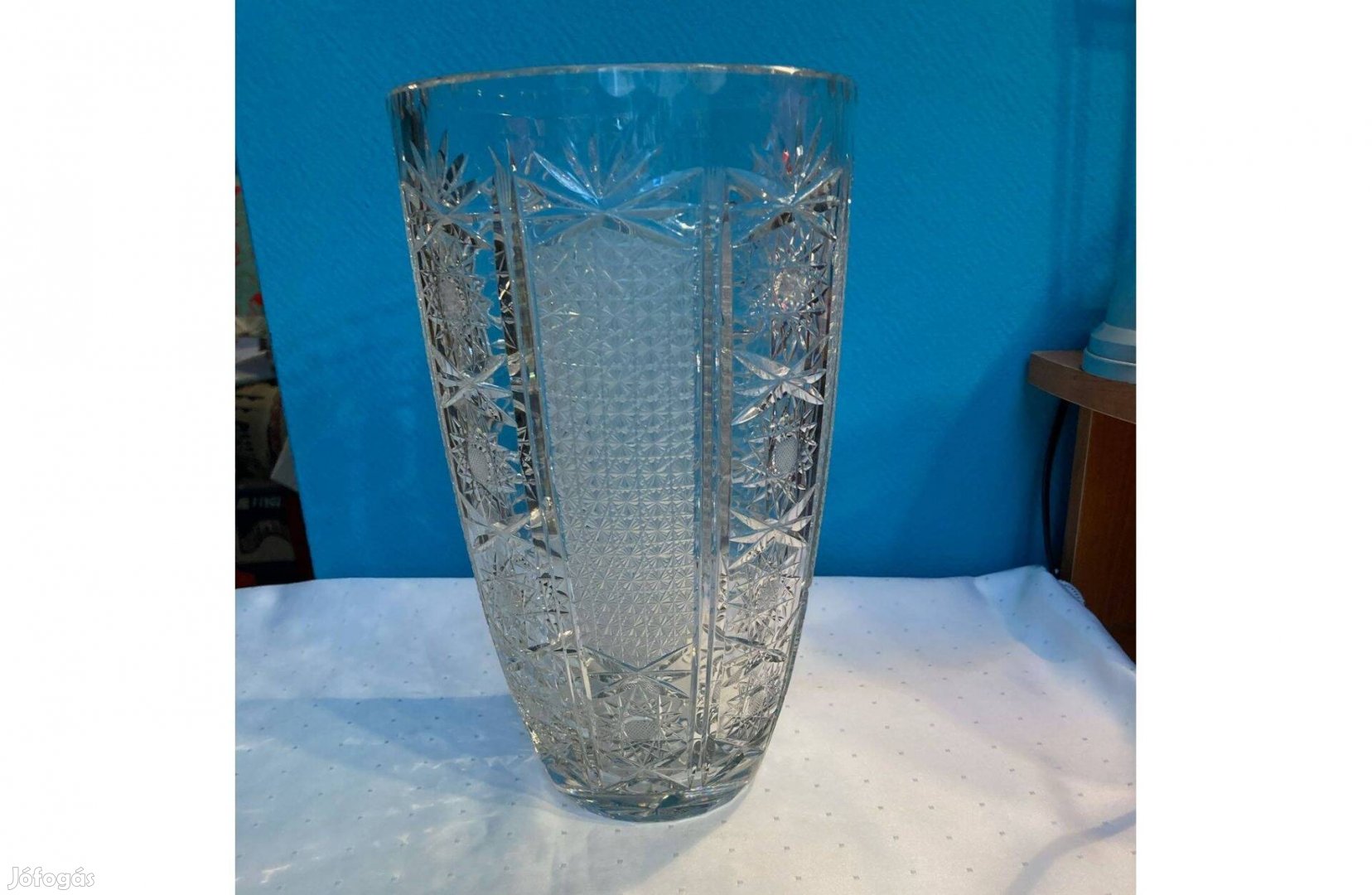 Nagyméretű Ajka ólomkristály váza 28 cm