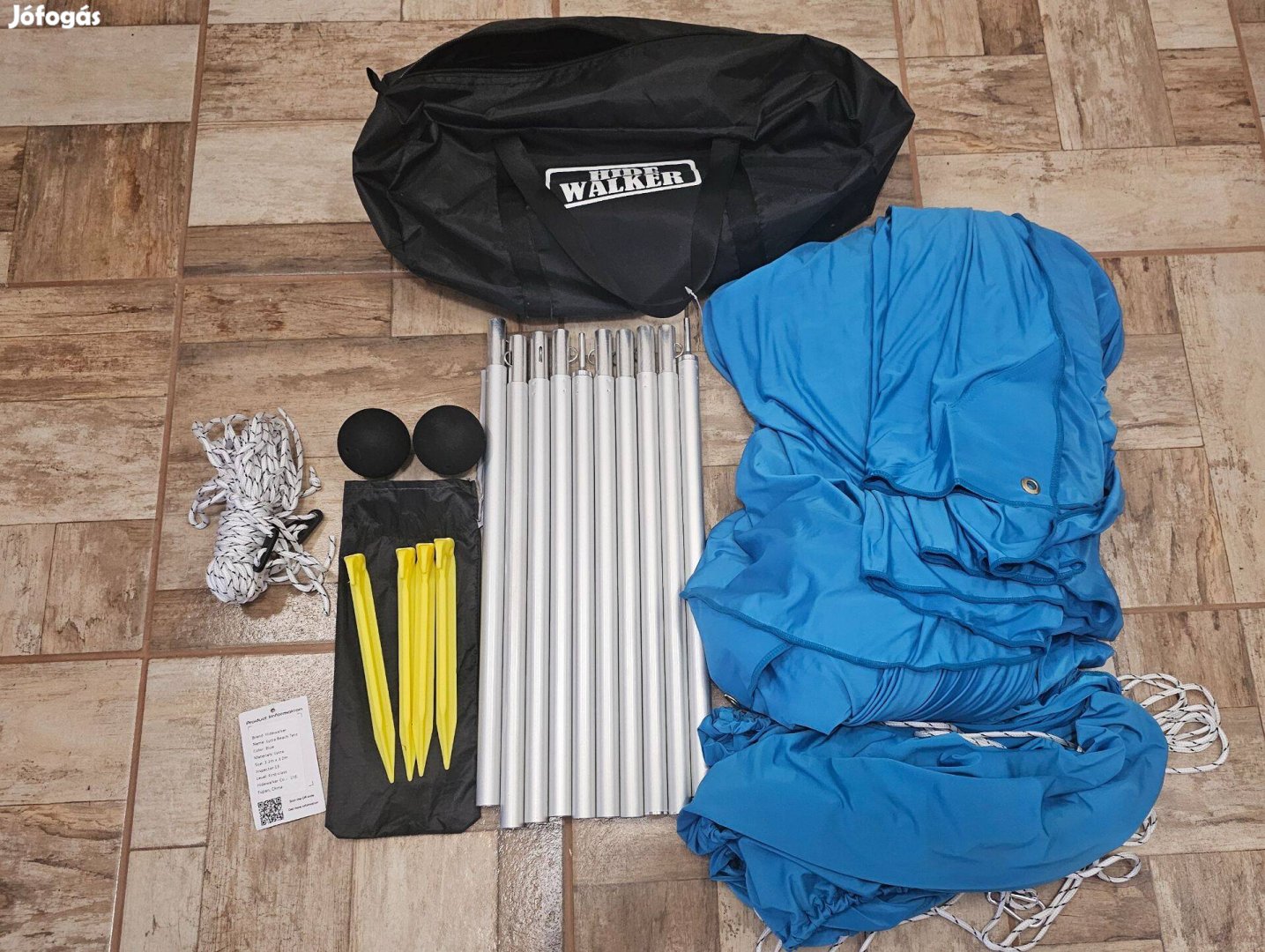 Nagyméretű Hidewalker strand árnyékoló, homokzsákokkal