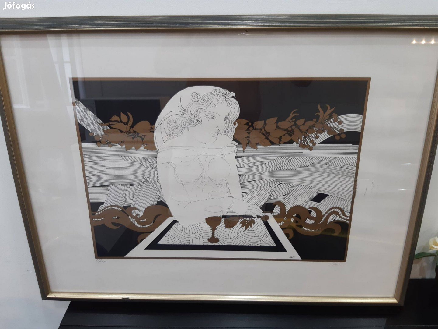Nagyméretű Szász Endre rézkarc 74x55 cm