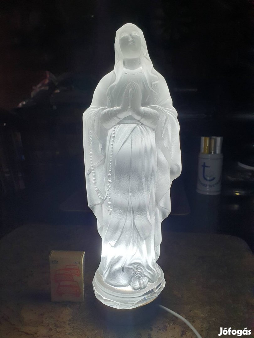 Nagyméretű Szűz Mária tömör üveg szobor isten Jézus vallás