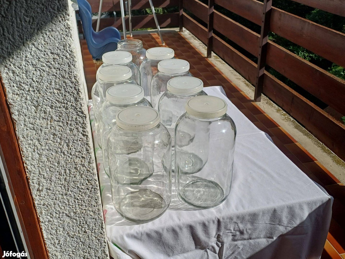 Nagyméretű befőttes üveg 4250 ml műanyag fedővel eladó