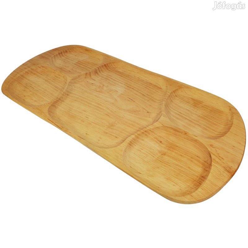 Nagyméretű fa kínáló 80cm-es óriás fatál