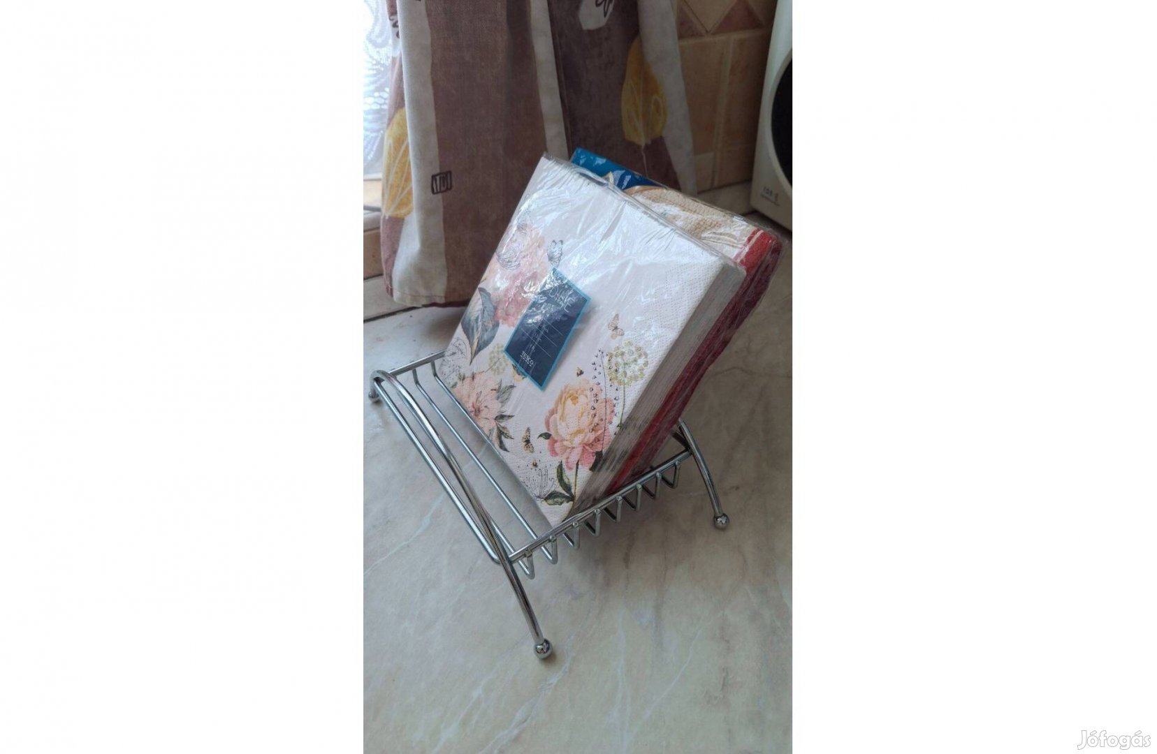 Nagyméretű fém szalvétatartó