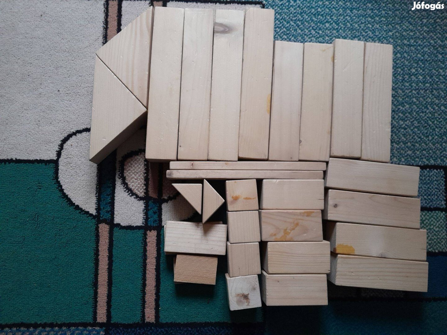 Nagyméretű natur fakocka