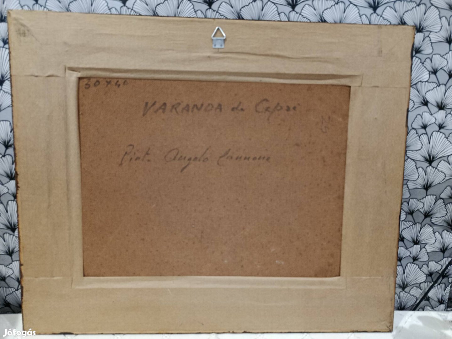 Nagyméretű olajfestmény csendélet - hangulatos, keretezett