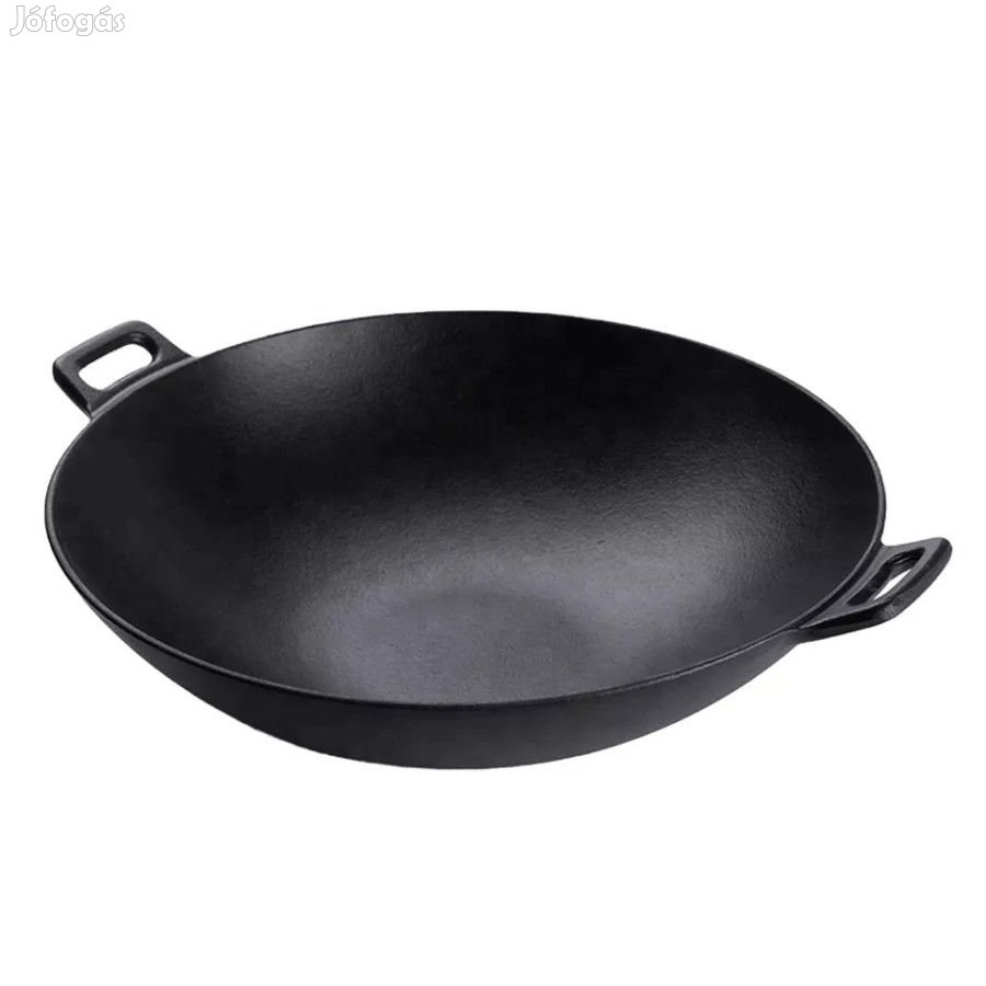 Nagyméretű öntöttvas wok 50 cm