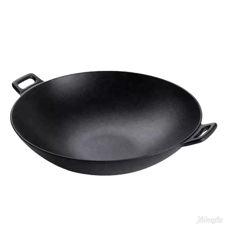 Nagyméretű öntöttvas wok 50 cm