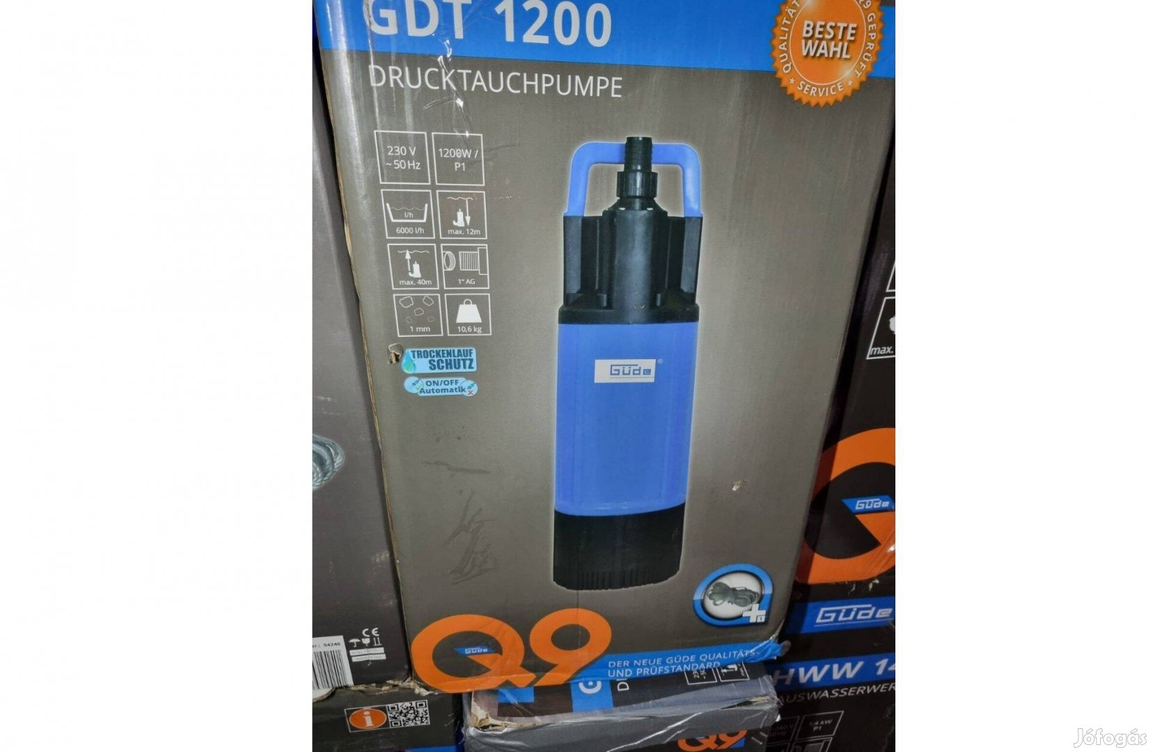 Nagynyomású mélykúti búvárszivattyú, magas 6000liter/óra teljesítmény