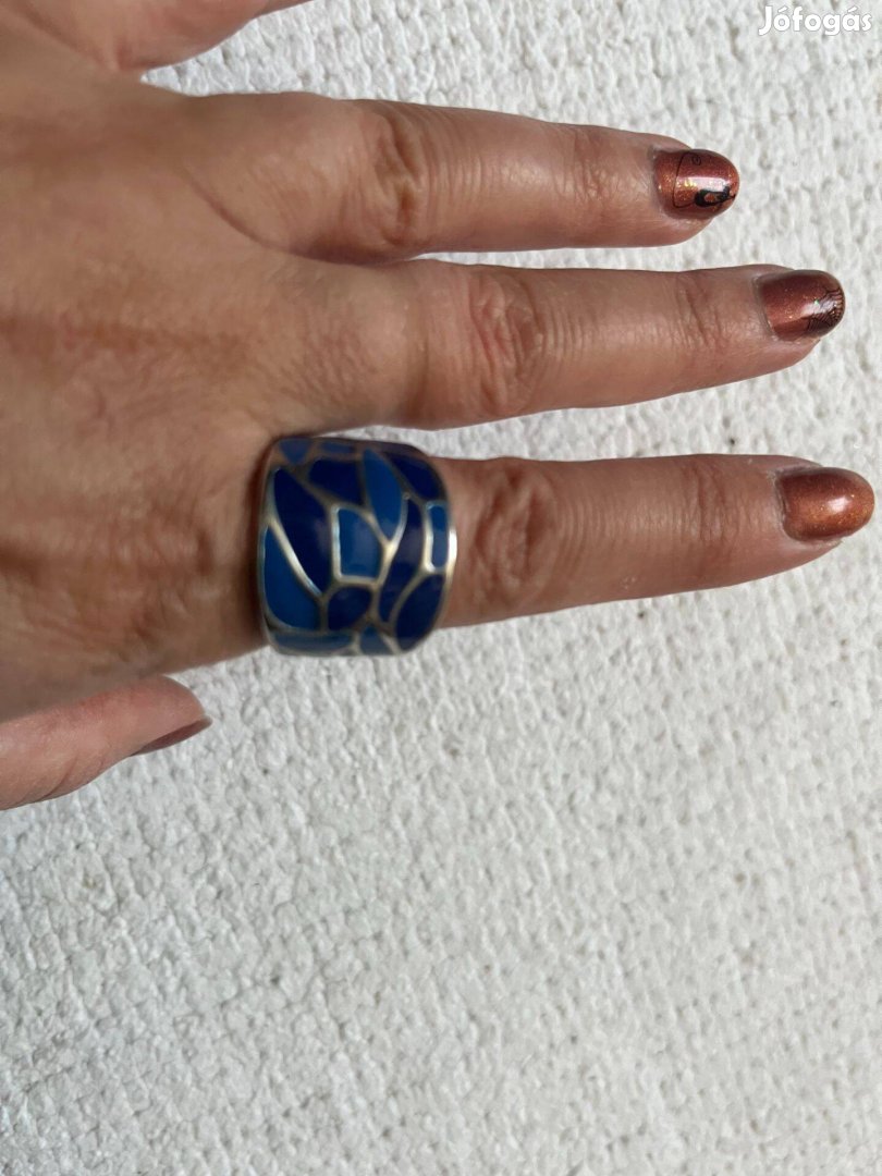 Nagyobb méret (kb.60-as) kék gyűrű